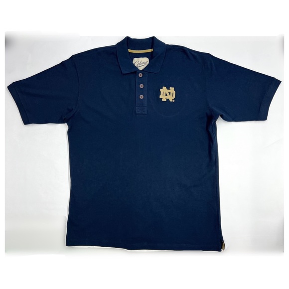 Colony Men's Notre Dame Pique Polo Short Sleeve Collared Shirt - Picture 7 of 14